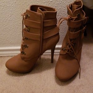Brown boot heels